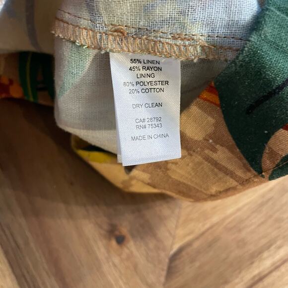 House‎ of Harlow 1960 Dress Women Toucans Mini Linen Blend Sz XL Tropical Beachy - Picture 4 of 9